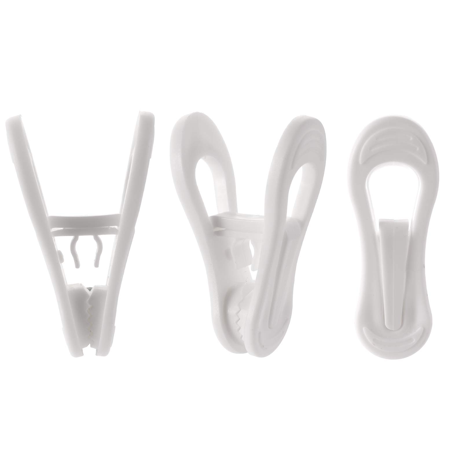Yopay 50 Stück Kleiderbügel Clips für Kleiderbügel, Mehrzweck Klemmen, einfach auf Kleidung Hosen Kleiderbügel, Kunststoff-Fingerclips für Zuhause, Büro, Reisen, weiß