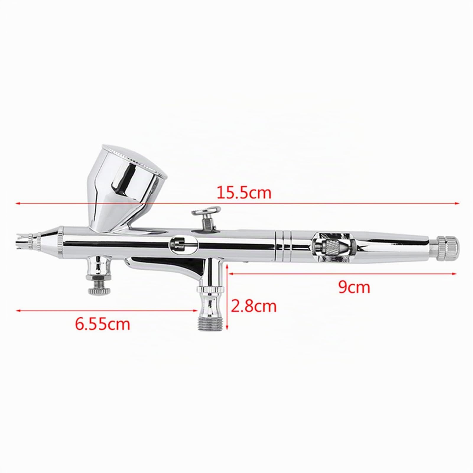 Dual-Action-Airbrush-Kit Badger Airbrush Aerographe Gravity Feed 0,2 Mm/0,3 Mm/0,5 Mm Nadel-Kunst-Spritzpistole für Kuchen Nägel Modell