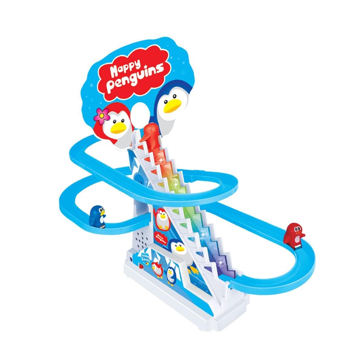 KITIKITTZ Penguin Slide Toy with Lights and Music | Climbing Cartoon Race Track Set | Little Lovely Penguins Escalator Slide Toy | 3 Duck Funny Automatic Stair Racer Slide Toy Set (B0D2BB41QK) Amazon Price History, Amazon Price Tracker
