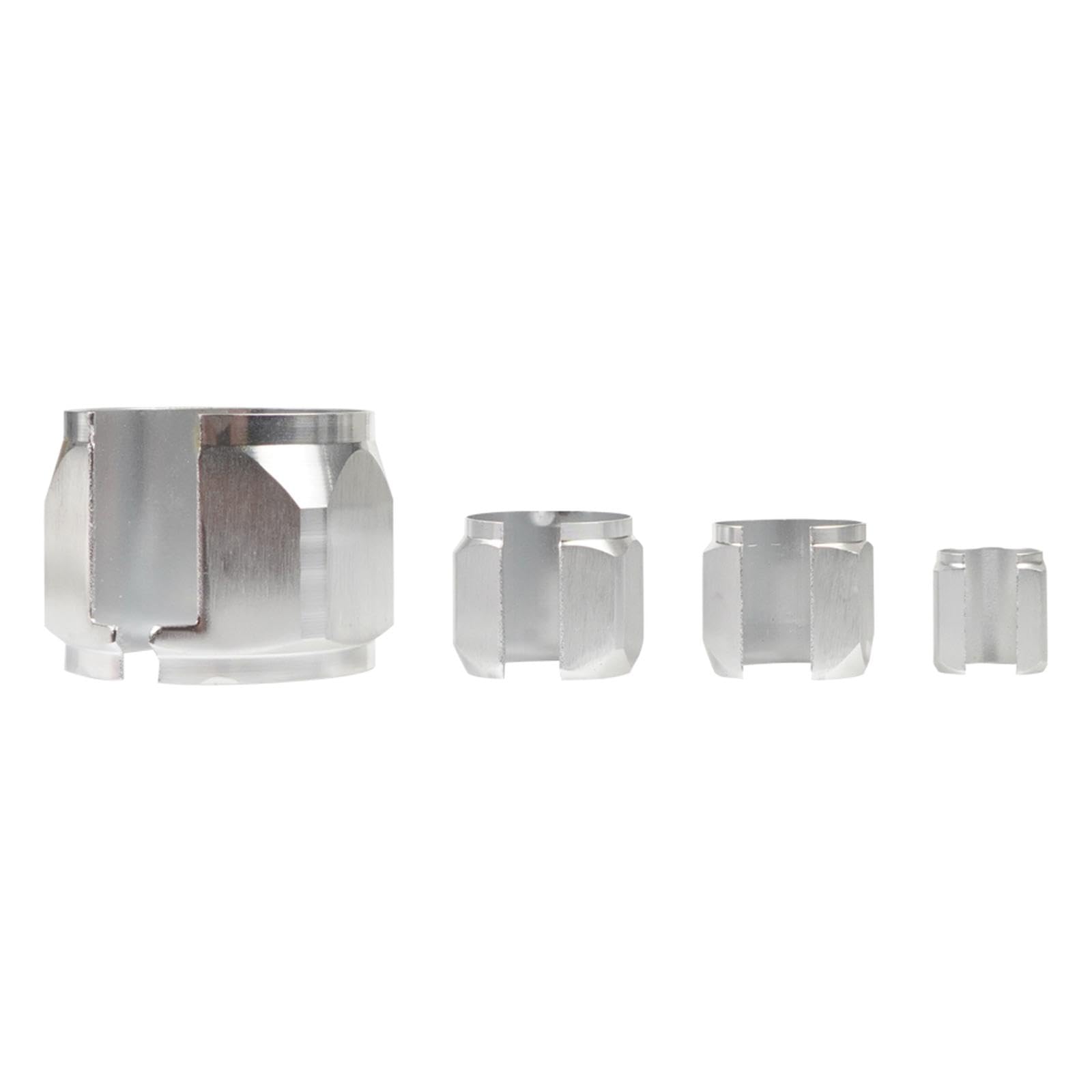 Braid Hose Sleeving Kit Aluminium Edelstahl Geflecht Austausch Schlauchset Dekorativ für Autowerkstatt Reparatur Motorenbau, Silber