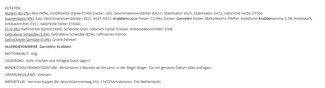 60er Pack (60x60g) Vifon Instant Reisnudeln mit Krabbengeschmack Banh Da Cua (Papa Vo ®)
