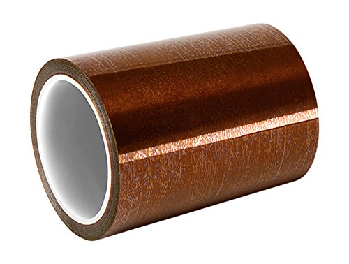 3M 5413 Amber Polyimide/Silicone Adhesive/Kapton Film Tape -100 to +500 Degrees F Temperature Range, 36 yds Length, 2.25" Width, 1 roll