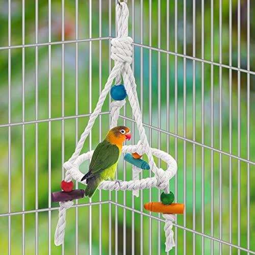 Bird-Parrot-Cotton-Swing-Round-Perch-Stand-with-Chew-Toy-for-Parakeet-Budgie-Cockatiel-Finch-Conure-Canary-Budgie