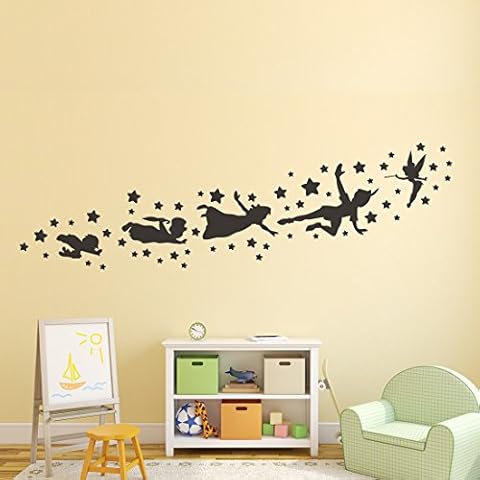 Wall4Stickers Peter Pan Shadow Tinker Bell Wall Decal Cover