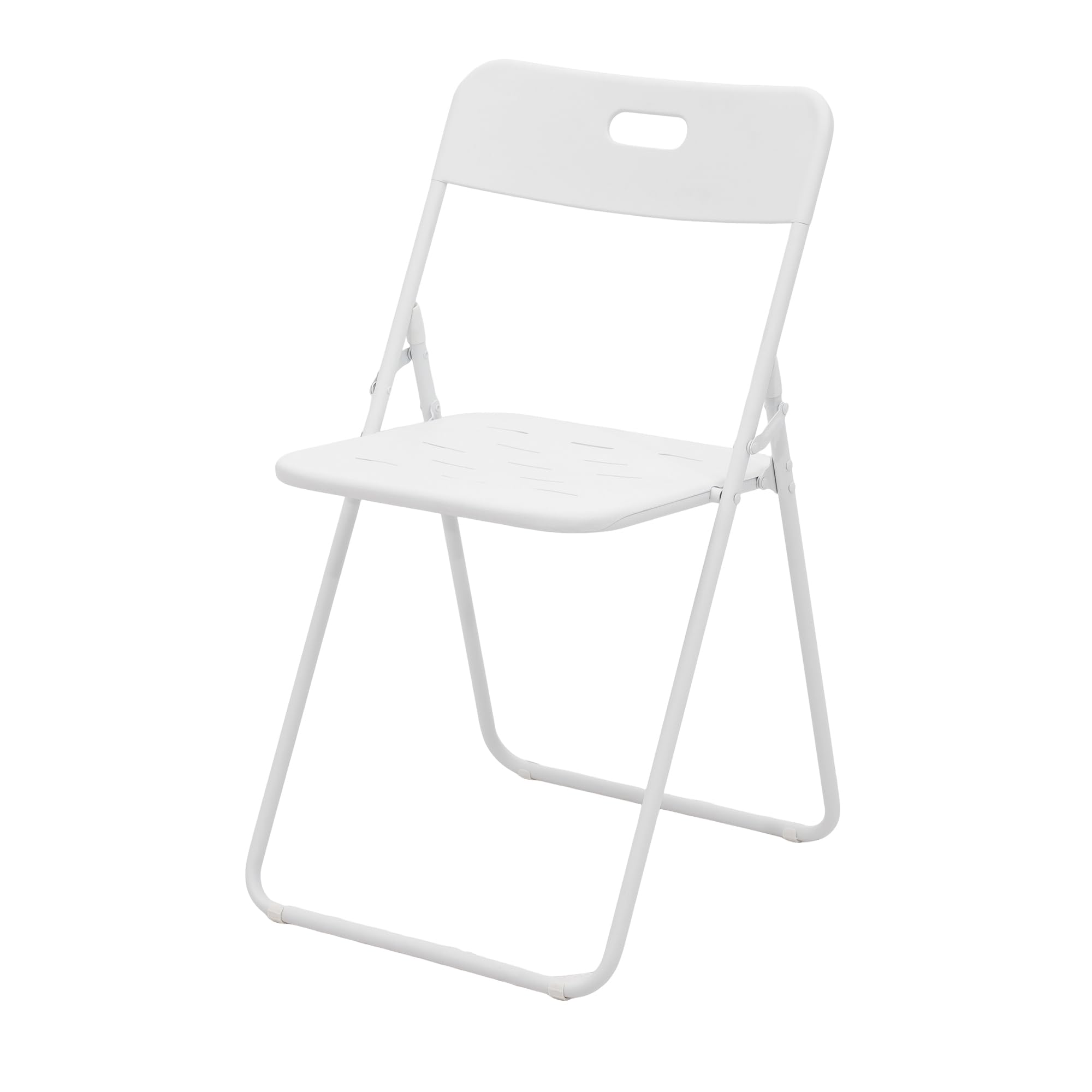 vutizal Set da bistrò pieghevole da 3 pezzi, 2 sedie e 1 tavolo, pieghevole, in acciaio con rivestimento E, resistente alle intemperie, bianco, per balcone, terrazza e giardino, set di mobili da