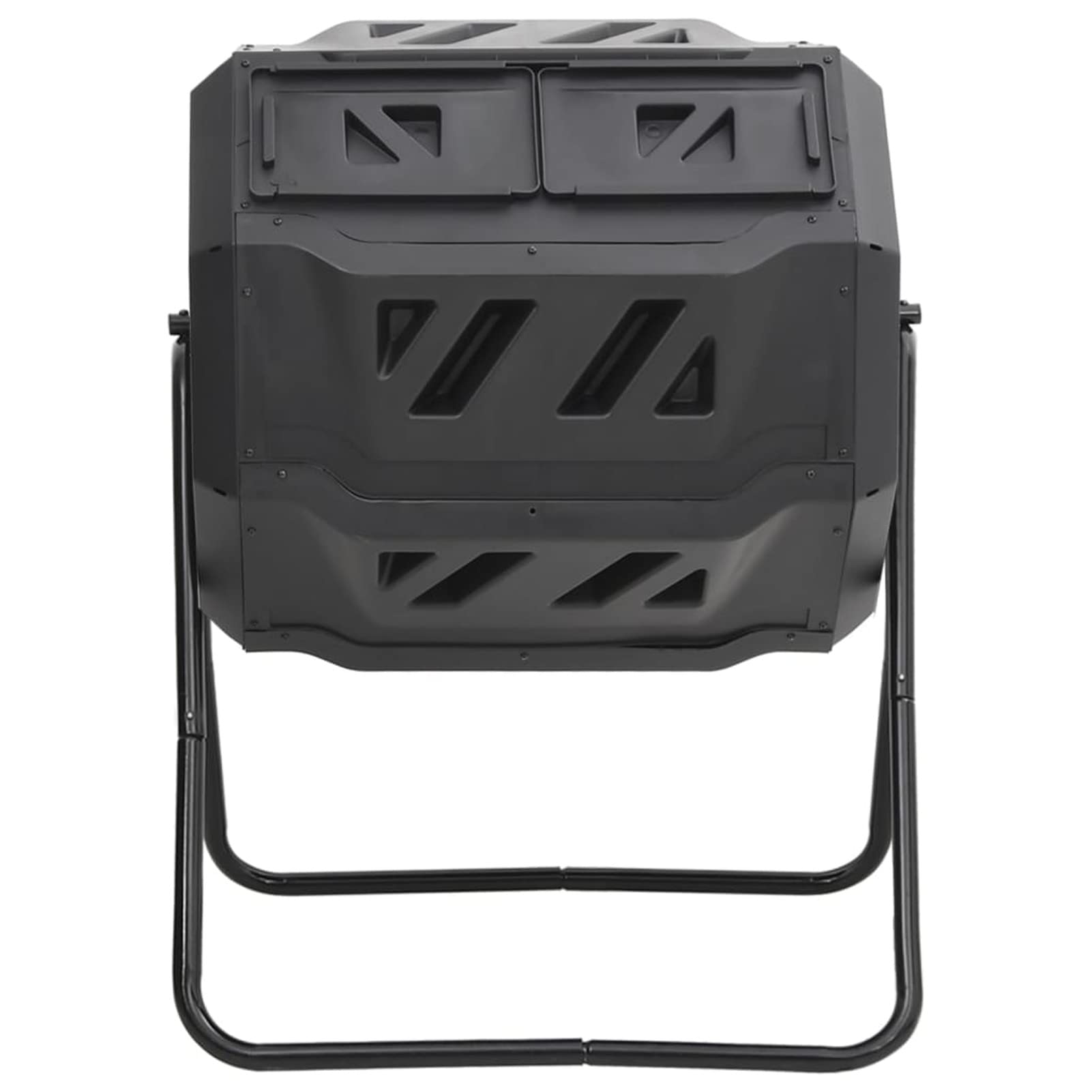 Compostiera,Compostiera da Giardino,Compostiera da Balcone,Compostiera da Cucina,Compostiera da Giardino Nera 73x64x95 cm da 160 L