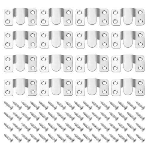 Image of uxcell 10 Pairs Flush Mount Bracket, 54 x 30mm Heavy Duty Picture Hanger Z Clip Bracket Interlocking Photo Frame Hook with Screw for Picture Display Art Gallery Wall Mount, Silver