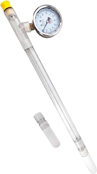 Soil Tensiometer Soil Tension Measuring Tool with Testing Range 0 to 1 Bar/100 Kpa Length 60cm Including Pointer Negative Pressure Gauge Tensiometer Tubes