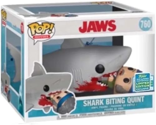 Miniatura 3 de Funko Pop! Movies Jaws Shark Biting Quint Figure - Exclusivo de la Convención 2019