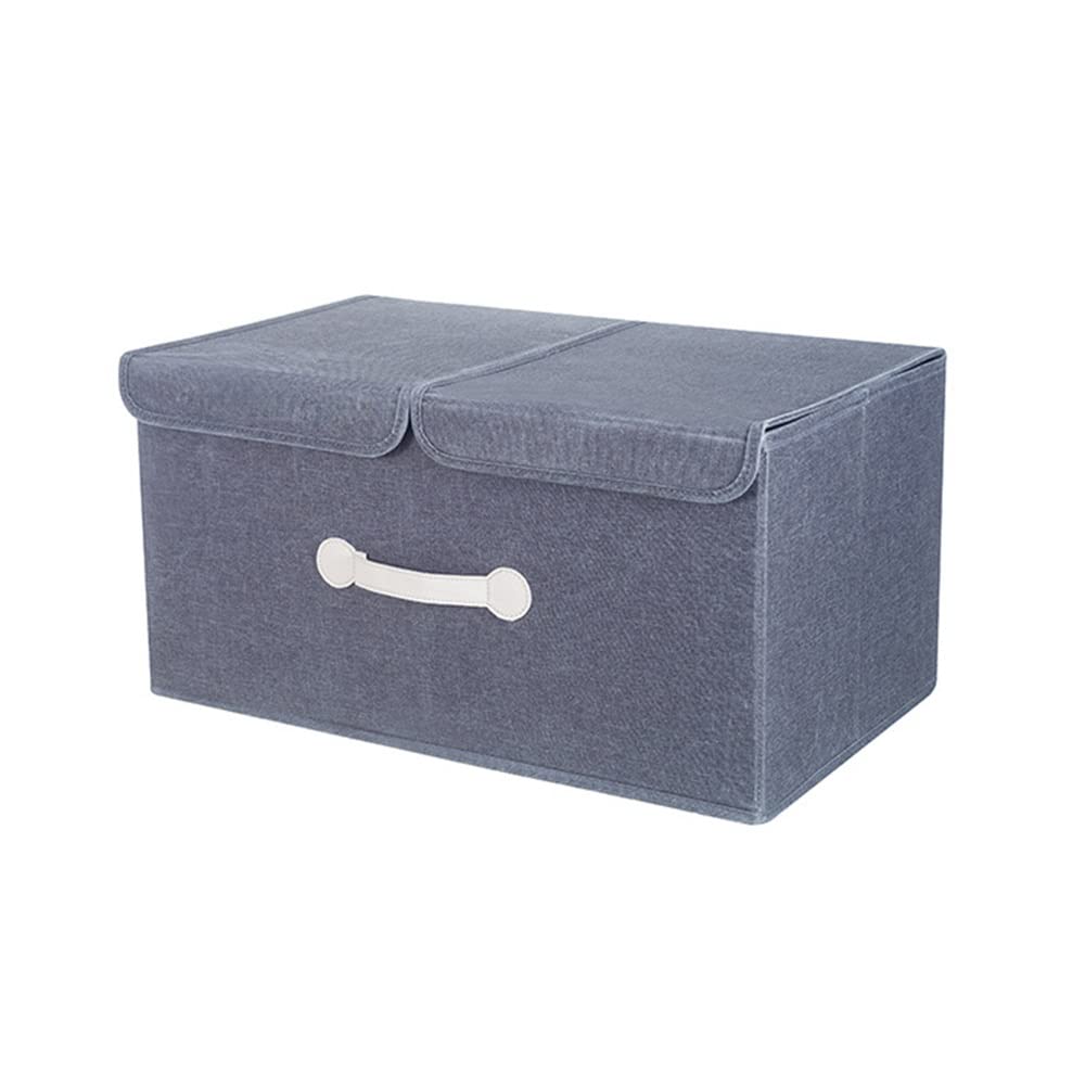 ETRGFTHU Clothes Storage Box Household Large-capacity Foldable Dust-proof Design with Cover Under-bed Debris Storage Box Strong and Sturdy(Grey)