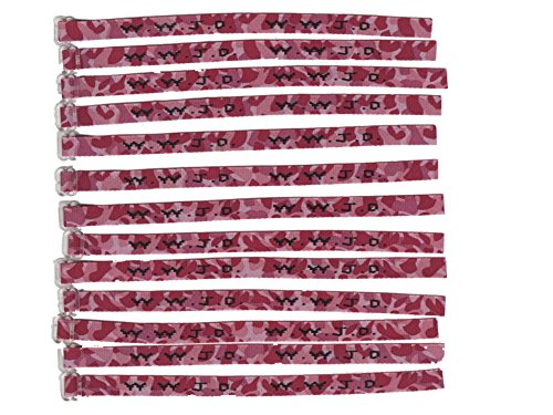 CTC Gifts 1 Dozen Pink Camouflage With Black Writing Woven W.W.J.D Wrist Bands What Would Jesus Do