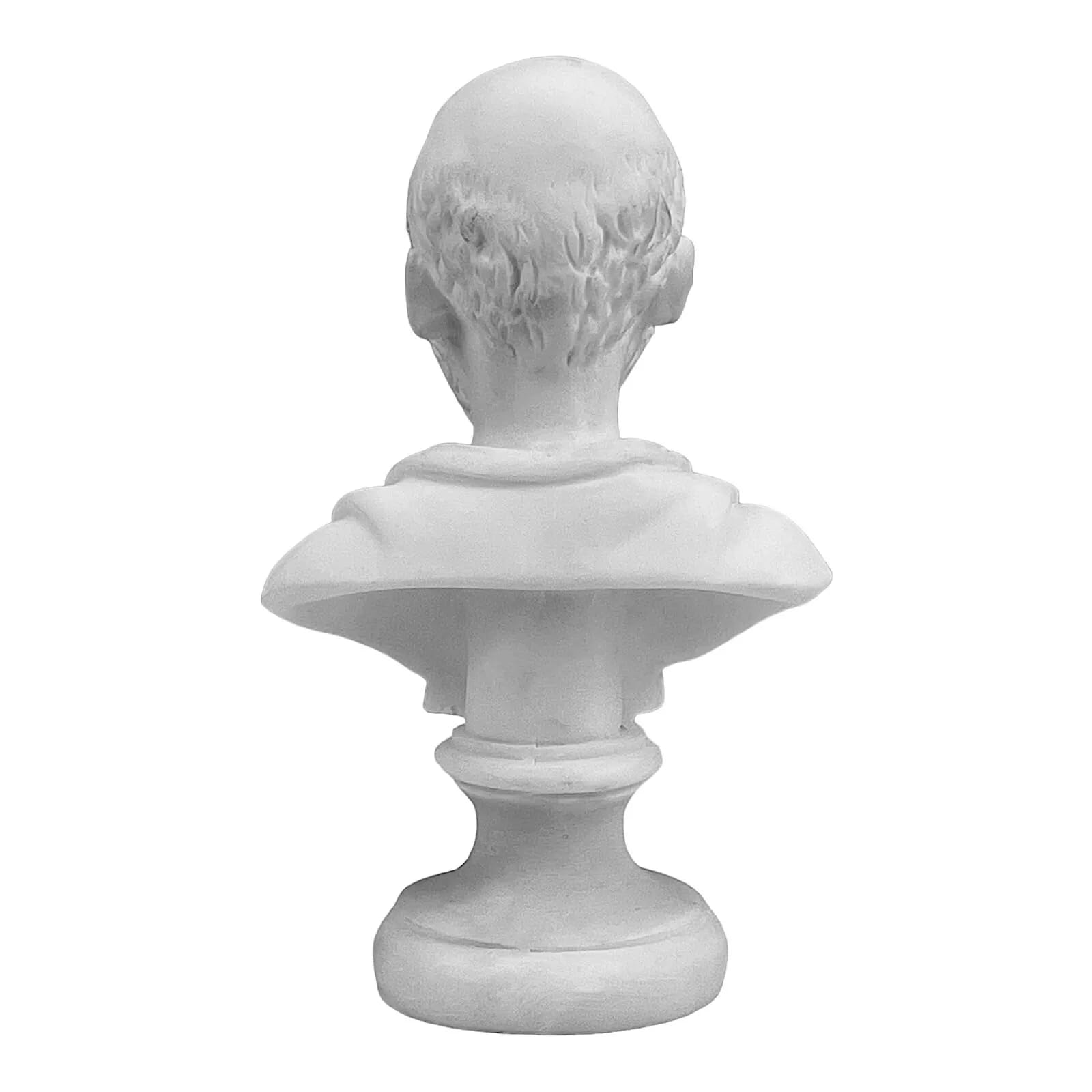 Generic Hippocrates 256401023857 Statue en marbre moulé avec buste du père de la médecine Blanc