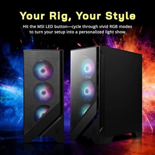 Image of msi Codex R2 AI Gaming Desktop, Intel Core Ultra 7 265, NVIDIA GeForce RTX 5060 Ti 8GB GDDR7, 64GB DDR5, 2TB SSD, Air Cooling, Wi-Fi 6E, Keyboard & Mouse, Windows 11, Black, 1TB Docking Station Set