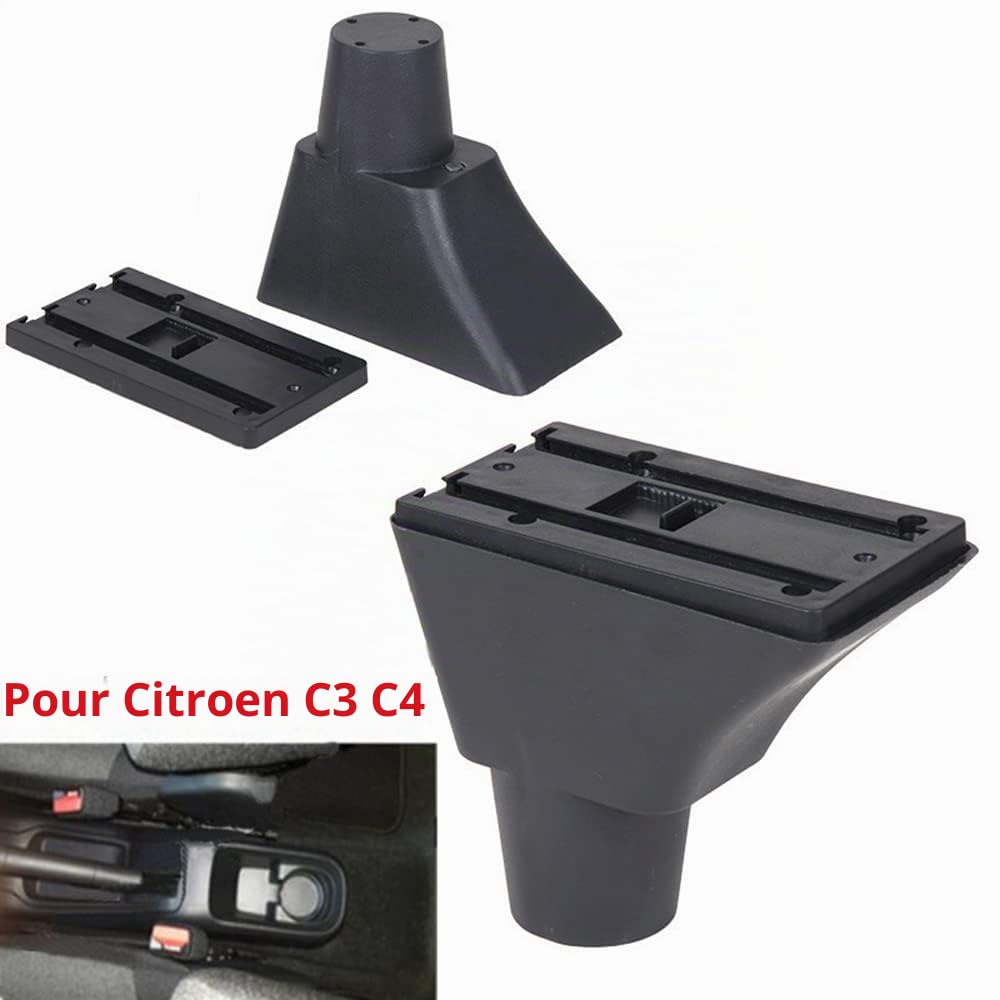 Accoudoir central de voiture en cuir compatible avec Citroën C3 C4
