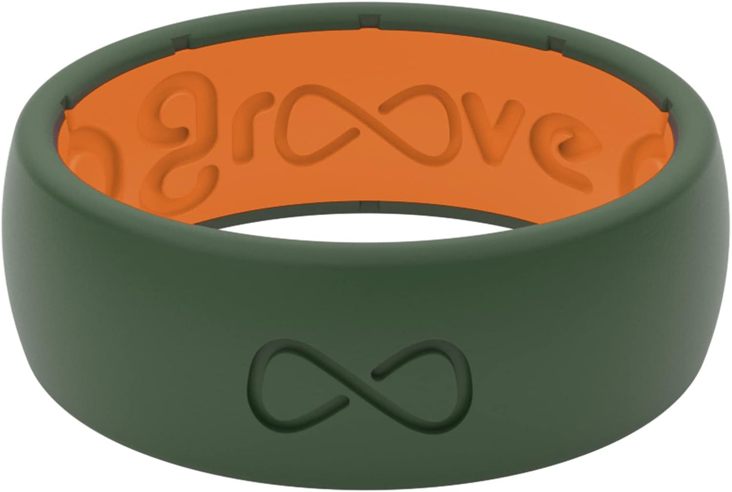 Groove Life Solid Silicone Ring - Breathable Rubber Wedding Rings for Men, Lifetime Coverage, Unique Design, Comfort Fit Ring