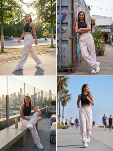 Image of GRECIILOOKS Track Pants for Woman | Parachute Pant for Women Baggy | Loose Trousers for Women | Baggy Cargo Pant's for Woman | Trendy Parachute Pants for Travel & Everyday (Available in Plus Size)