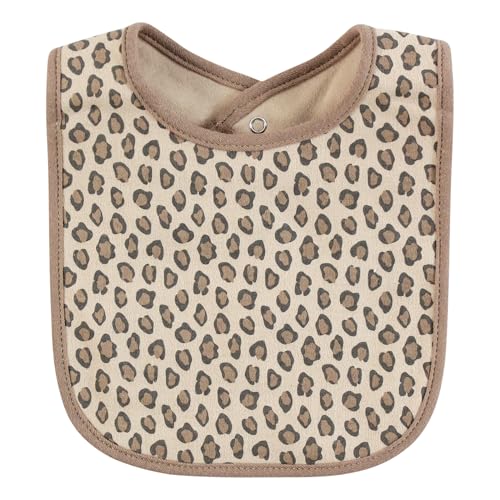 Image of Hudson Baby Infant Girl Cotton Bibs, Sassy Cheetah, One Size