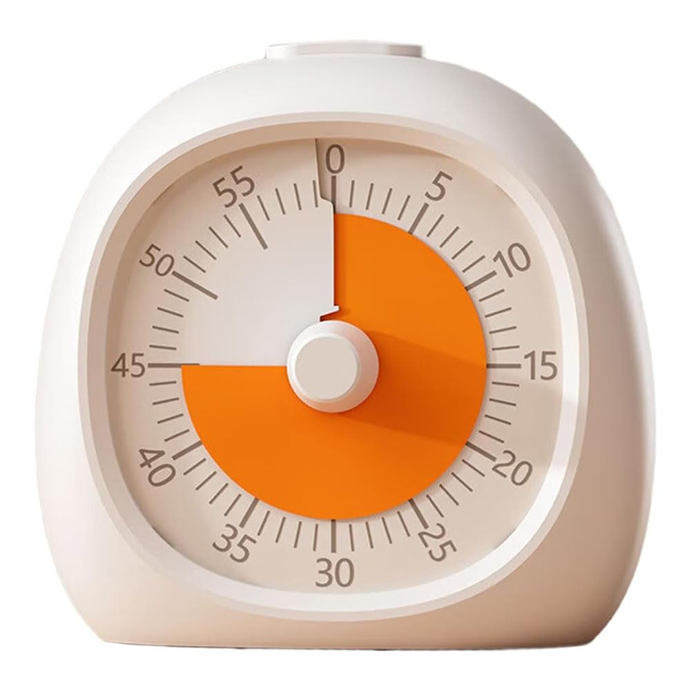 UDSKNV[KSL Countdown Timer 60 Minutes Charge Visual Timer Fashion Plastic Silent Focus Aid Time Management Tool Kitchen Timer