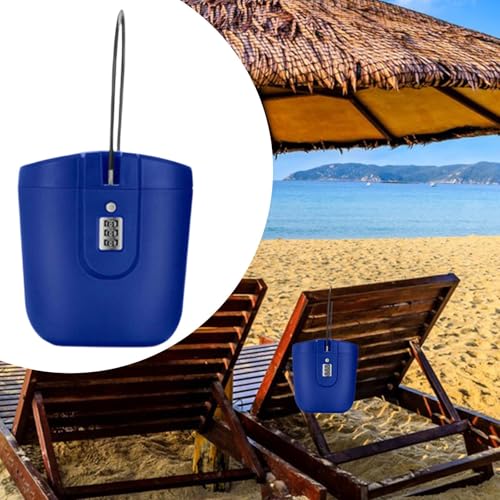 Caja de viaje con combinación azul para proteger tus objetos de valor al aire libre 5