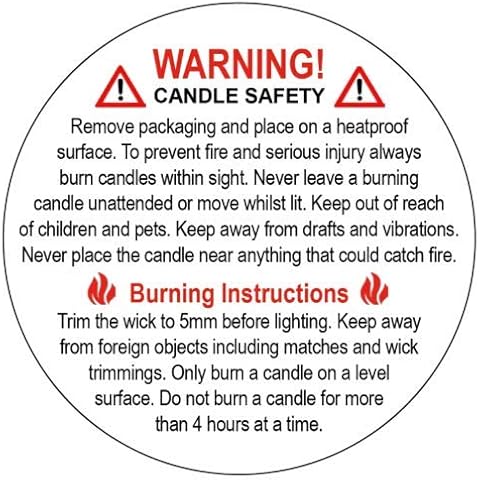 Warning! Candle Safety - Professionally Printed Packing Stickers Cover