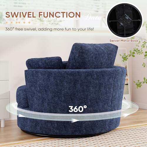 Sillón Plegable Chenille Azul marino miniatura 4
