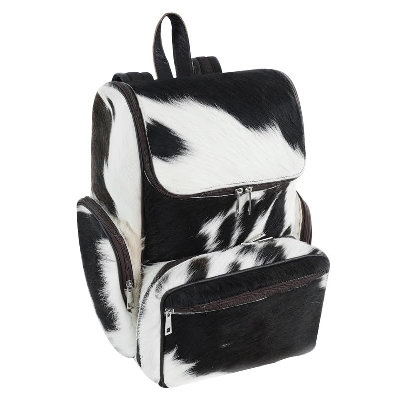 Diaper Bag Backpack Cow Print Leather Backpack for Women - Traval Diaper Bag Backpack