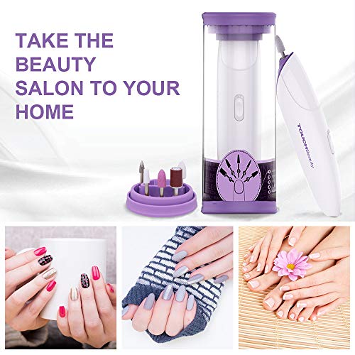 TOUCHBeauty Elektrische Nagelfeile Kabellos 5 in 1 Maniküre Set mit LED Licht Nagelfräser Nagelpuffer Polierer… – Bild 8