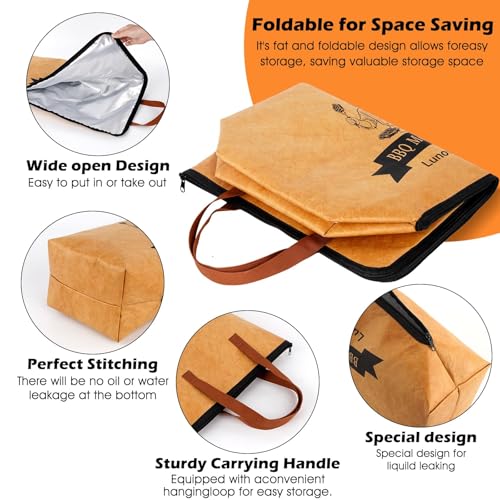 21in BBQ Blanket for Resting Meat, Smoking Meat Insulated Bag for Brisket/Pork Shoulder/Turkey, Portable 5-Layer Leak-Proof BBQ Blanket with Wide Mouth, Christmas Stocking Stuffer Gift for Men Dad - image 5