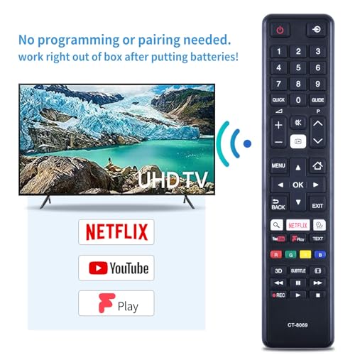 GOUYESHO CT-8069 New Replacement for Toshiba TV Remote Control Fit for Toshiba Smart TV 24SW763DB 24W3753DB 32D3653DB 32L3753DB 40L3653DB 43L3653DB 49U6663DB 49U6763DB 55L3753DB - Image 4