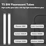 T5 8W Fluorescent Tube Lamps 300mm, CFL Bulbs, G5 2-Pin Base Fittings, T5 High Efficiency Lamps,4 pcs - Image 3