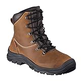 Schaft: Oily Nubukleder, weich gepolsterter Schaftrand, zusätzlicher Spitzenschutz durch hochgezogene Vorderkappe, Schnittschutzklasse II (24 m/s)Futter: atmungsaktives Textil und LederFußbett: Schockabsorber im FersenbereichBrandsohle: schweißaufnahmefähiges VliesEinlegesohle: ESD-Komfort Artikel S8105Sohle: PU/PU mit einem griffigen Profil und weichem AuftrittKappe: Stahl Besonderheiten: nach Norm EN 17249:2007 zertifiziertentspricht dem geprüft en KWF-Standardrobust, sic