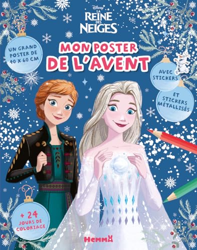 Disney La Reine des Neiges - Mon poster de l'Avent - 24 jours de coloriage - Hiver à Arendelle - coloriage 4 ans - coloriage Avent - coloriage La Reine des...