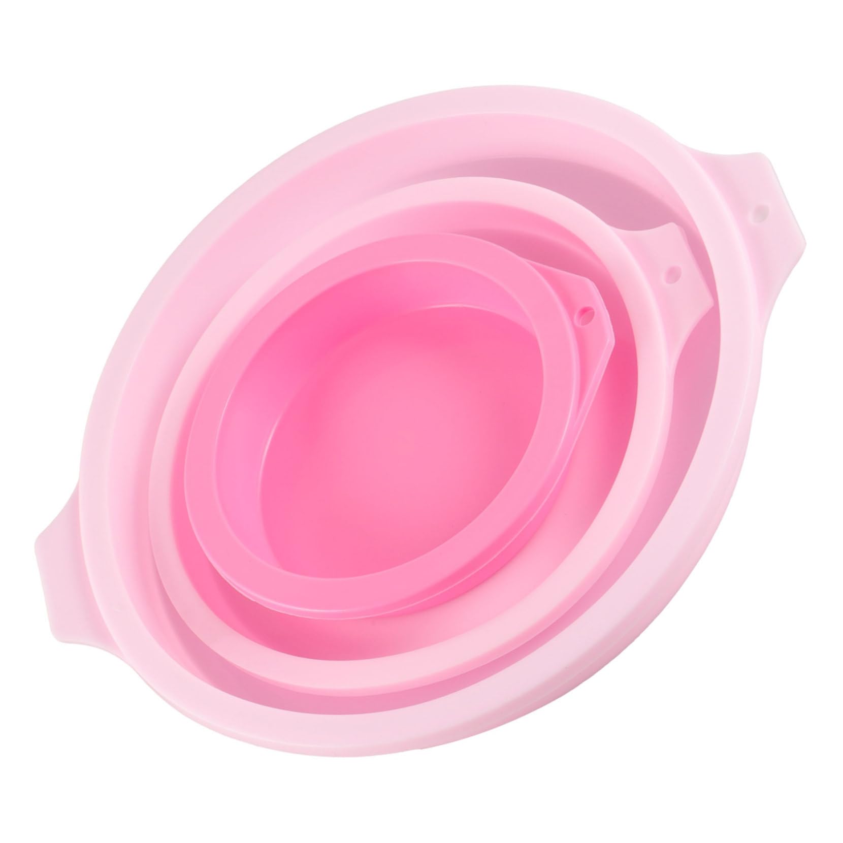 VINTORKY 3pcs Silicone Layer Cake Round Baking Pan for Cakes Flexible Easy Clean Bakeware Suitable for Home Use