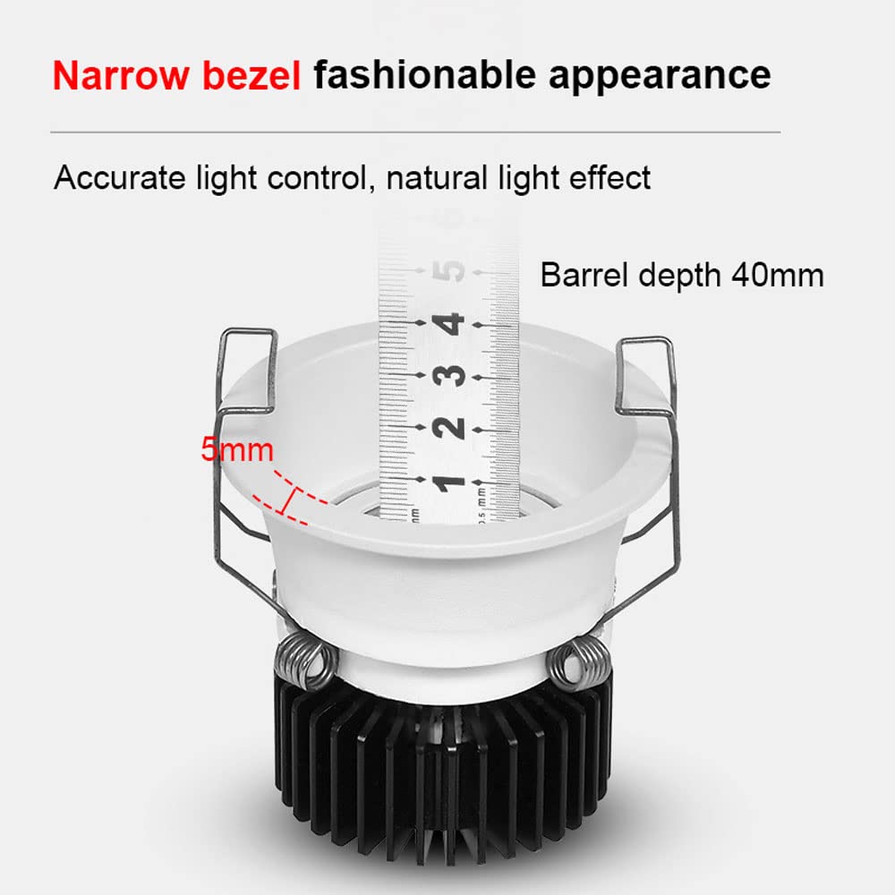 Foco LED empotrado de 5 W/7 W/10 W/18 W, foco LED de fundición a presión, luces de techo, iluminación ultrabrillante para decoración del hogar, accesorio de iluminación para vestidor, villa, moldura