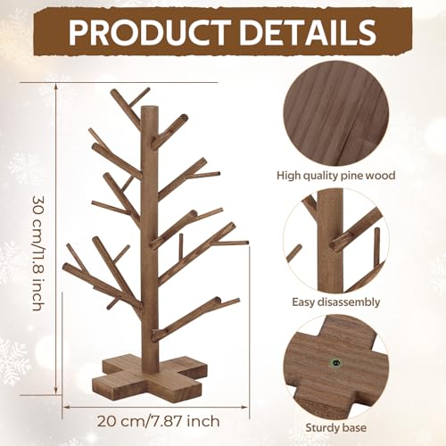 Support de table de Noël rétro en finition de qualité pour intérieur - 4