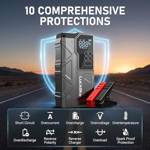 Image of 7000A 150PSI Car Battery Jump Starter with Air Compressor, 12V Jump Box