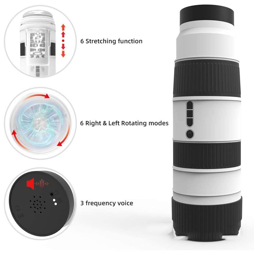 Masturbatore Elettrico Telescopico Con 6 Frequenze 6 Velocità, Pompino Che Si Masturba Per La Figa Tascabile Degli Uomini Set Di Giocattoli Sessuali Per Masturbatori Maschili Con Una Voce Sexy