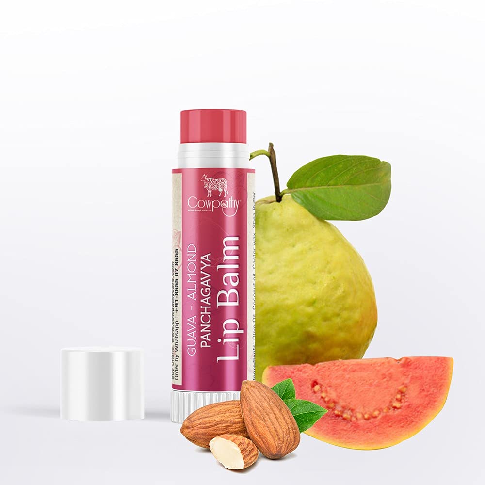 Panchgavya Natural GUAVA – ALMOND lip balm Relieves Dry, Chapped Lips, Protection From Sun Damage, Enriched With Vitamin-E Baby soft Lips for men women - Pack of 3-picture-10