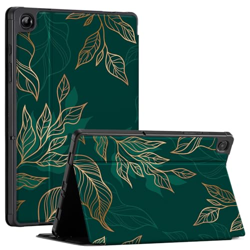 Image of CoBak Case for Samsung Galaxy Tab A11+ Plus 11 inch 2025, Multi-Viewing Angles, All New PU Leather Folio Stand Cover with Auto Sleep Wake Feature for Samsung Galaxy Tab A11+ Tablet 11-inch, Green Pattern