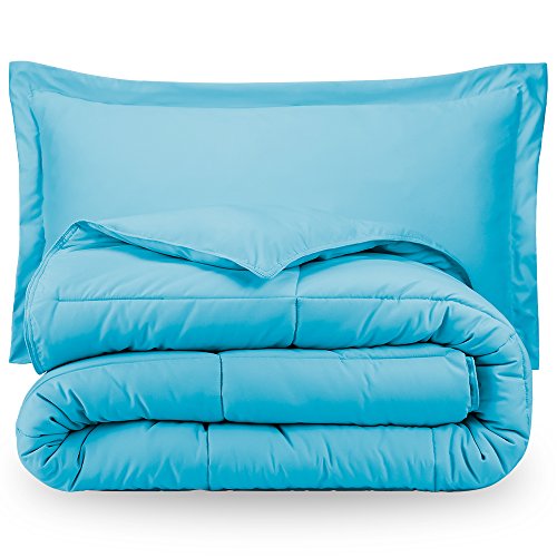 Image of TwinXL.com Aqua Twin Extra Long Down Alternative Comforter Set by Ivy Union