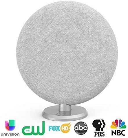 Philex Indoor Fabric Disc HDTV Antenna - Amplified Design Decor Antenna with 5 ft Coaxial Cable Channels VHF UHF Signal Support 4K 1080P, Gray