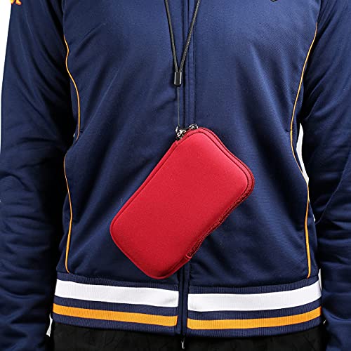 Neoprene Phone Sleeve Pouch W/ Neck Lanyard Wallet For Men Women Carrying Case For Iphone 13 Pro Max 11 Pro Max, Galaxy S20 S10 S9 S8 A50 A50S A51 A30 A30S A10S A10E A20 A40, Pixel 4A 5G (Red, Large) #TOP5