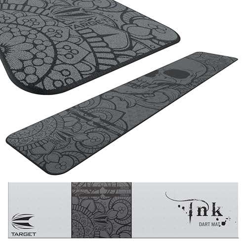 TARGET Darts Dart Mat - Ink | Dart Oche Mat with Soft Tip and Steel Tip Throw Line Distances | Non Slip Carpet Mats for Floor and Dart Tips Protection | Darts Accessories