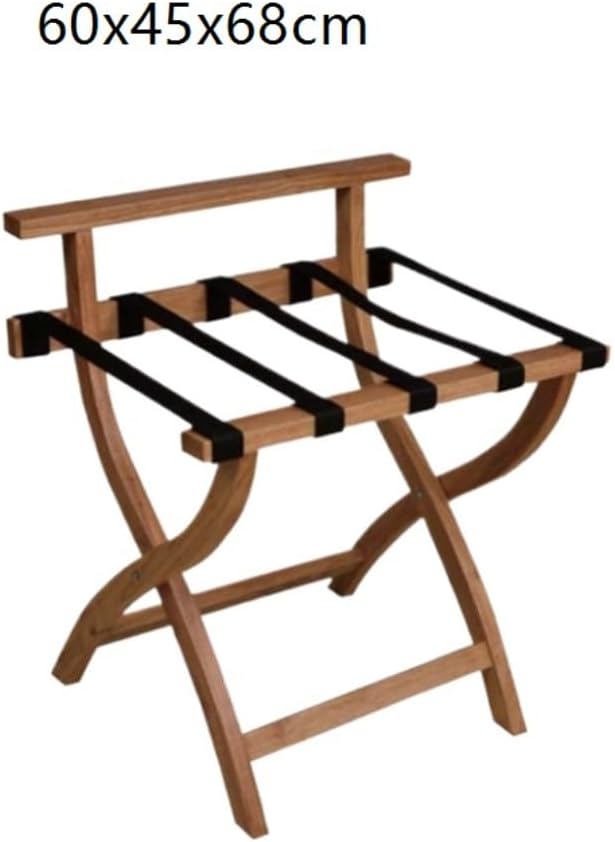 Foldable Suitcase Stand Clothing Storage Rack Handbag Support Hotel Solid Wood Luggage Bedroom Room Folding Landing Shelf for Guest Room