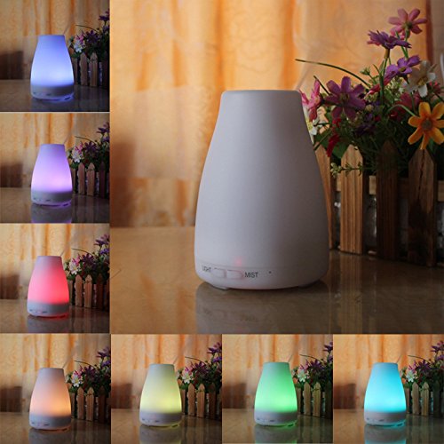 Aromatherapy Essential Oil Diffuser 150Ml Portable Ultrasonic Cool Mist Diffusers Humidifier With 7 Color Changing Led Lights And Waterless Auto Shut-Off For Home And Office #TOP6