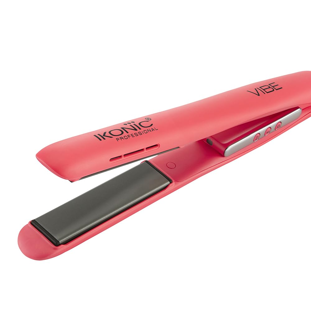 Ikonic Professional Vibe Hair straightener-Peach| Straightener with AI Technology| Ceramic Floating Plates| Ionic Technology| Easy to Use Ikonic Profe
