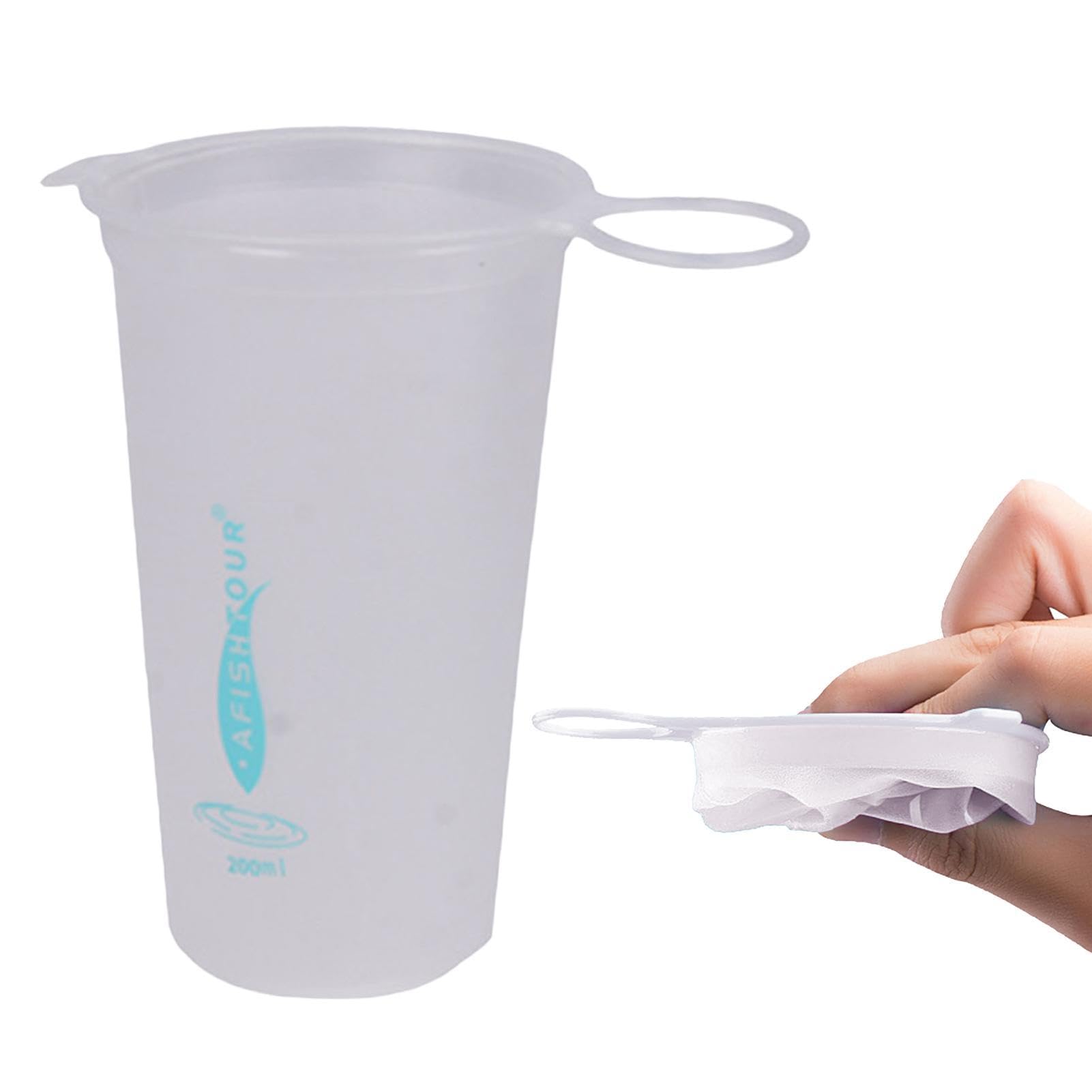 Mxshc Foldable Reusable Race Cup - Soft Folding Water Cup for Cycling, Hiking, Traveling - 200ml