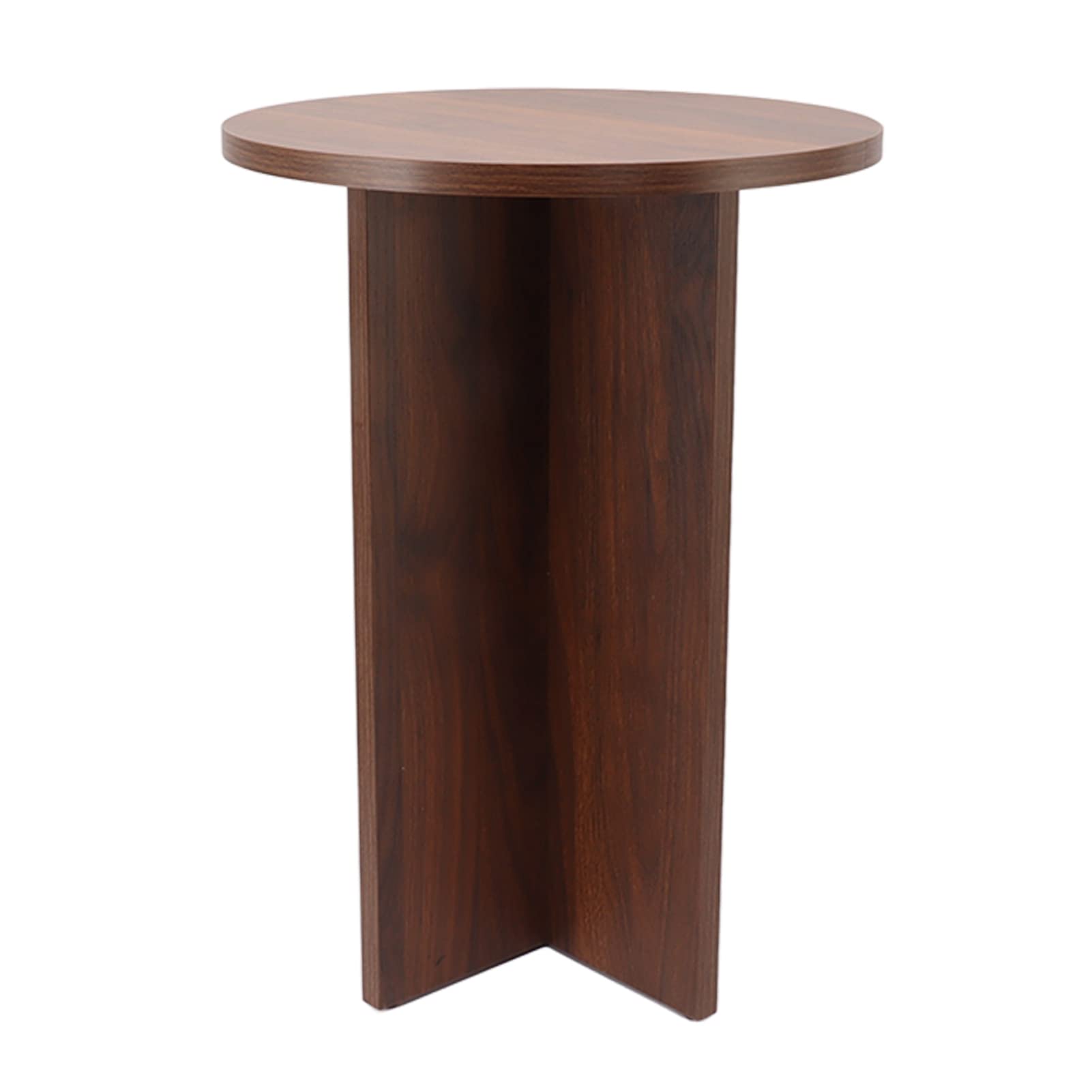 Table Ronde en Bois SEAFRONT Petite Table Basse de Salon Bout de Canapé Marron Rustique