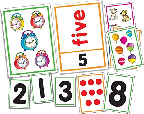 Image of CRE0625 Things That Go Together Puzzle (Multi-Color, 56 Pieces) & Match N Learn & Creative Educational Aids P. Ltd. Numbers Flash Cards (Multi-Color, 40 Pieces)