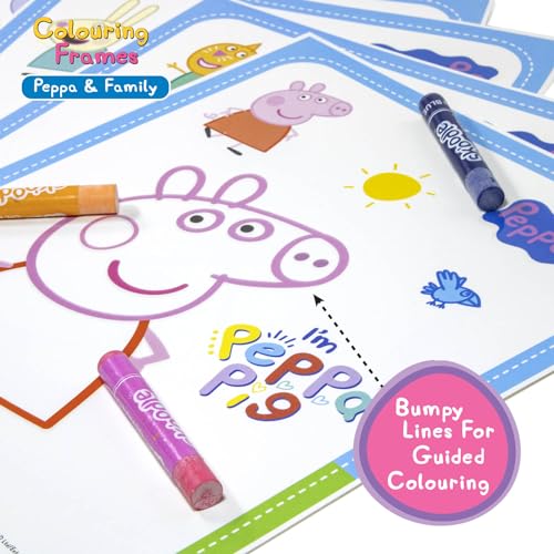 Image of SKOODLE Colouring Frames | DIY Colouring & Painting Art Kit for Kids | 6 Colouring Sheets, 12 Colour Sticks & 6 Hanging Strings